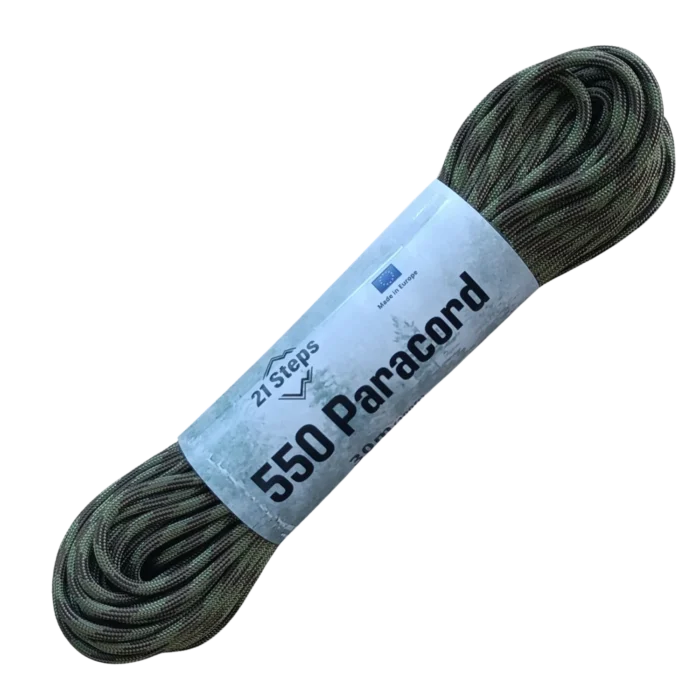 Paracord 550 type lll 100% nylon color VERDE OLIVA-COYOTE