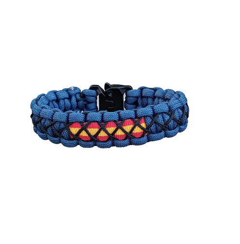 Pulsera Cobra TRENZADA Azul marino - Negro - Imagen 2