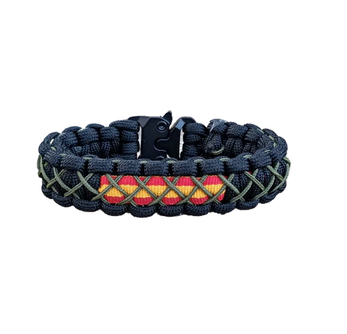 Pulsera Cobra TRENZADA Negro - Verde militar - Imagen 2