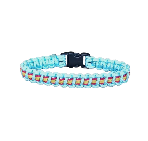 Pulsera paracord España Cobra MINI Azul Celeste - Imagen 2