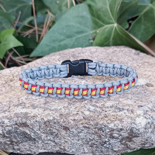 Pulsera paracord España Cobra MINI Gris - Imagen 3