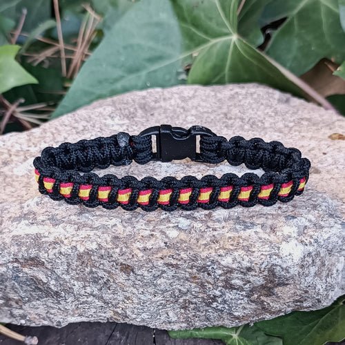 Pulsera paracord España Cobra MINI Negro - Imagen 3