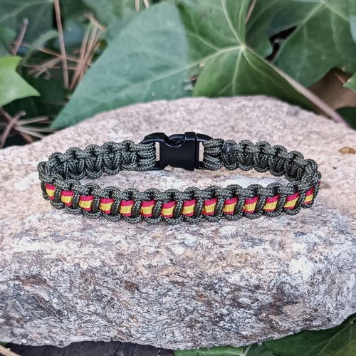 Pulsera paracord España Cobra MINI Verde Militar - Imagen 3