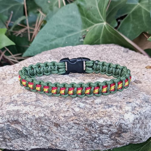 Pulsera paracord España Cobra MINI Verde Musgo - Imagen 3